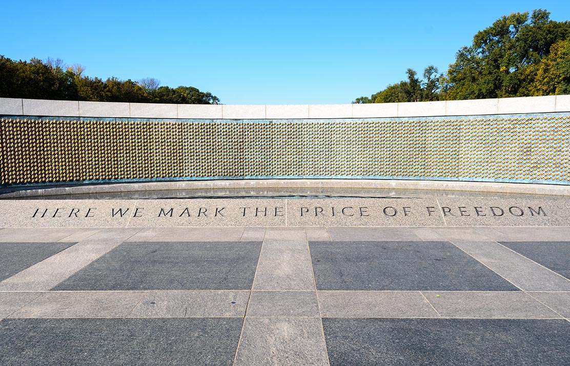 Picture of WW2 Memorial - Here We Mark the Price of Freedom