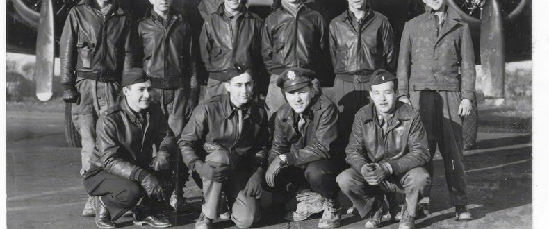 Radin Crew The crew of 1st Lt. N.I. Radin, 548th Bombardment Squadron, 385th Bombardment Group, pose in front of their B-17 in early 1944.